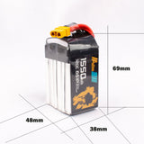 Auline EX 1550mAh 6S 120C 22.2V LiPo Battery XT60 [DG]-FpvFaster